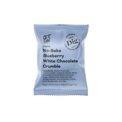 No-Bake White Chocolate Blueberry Crumble (bio)